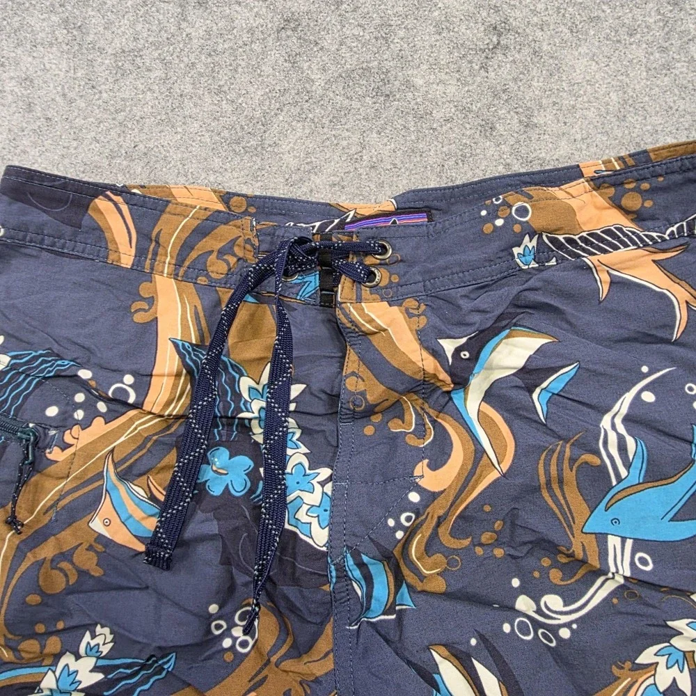 Patagonia Swim Trunks Mens‎ 32 Multicolor Tropical Fish Hawaiian Board Shorts